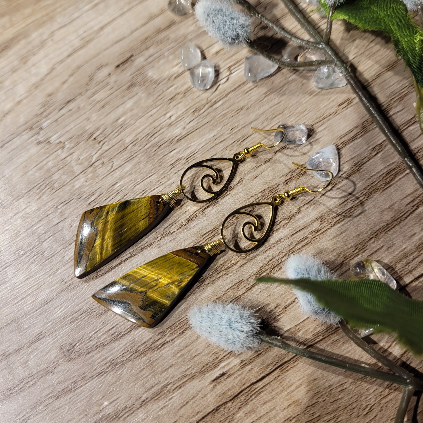 Tigers Eye Earrings