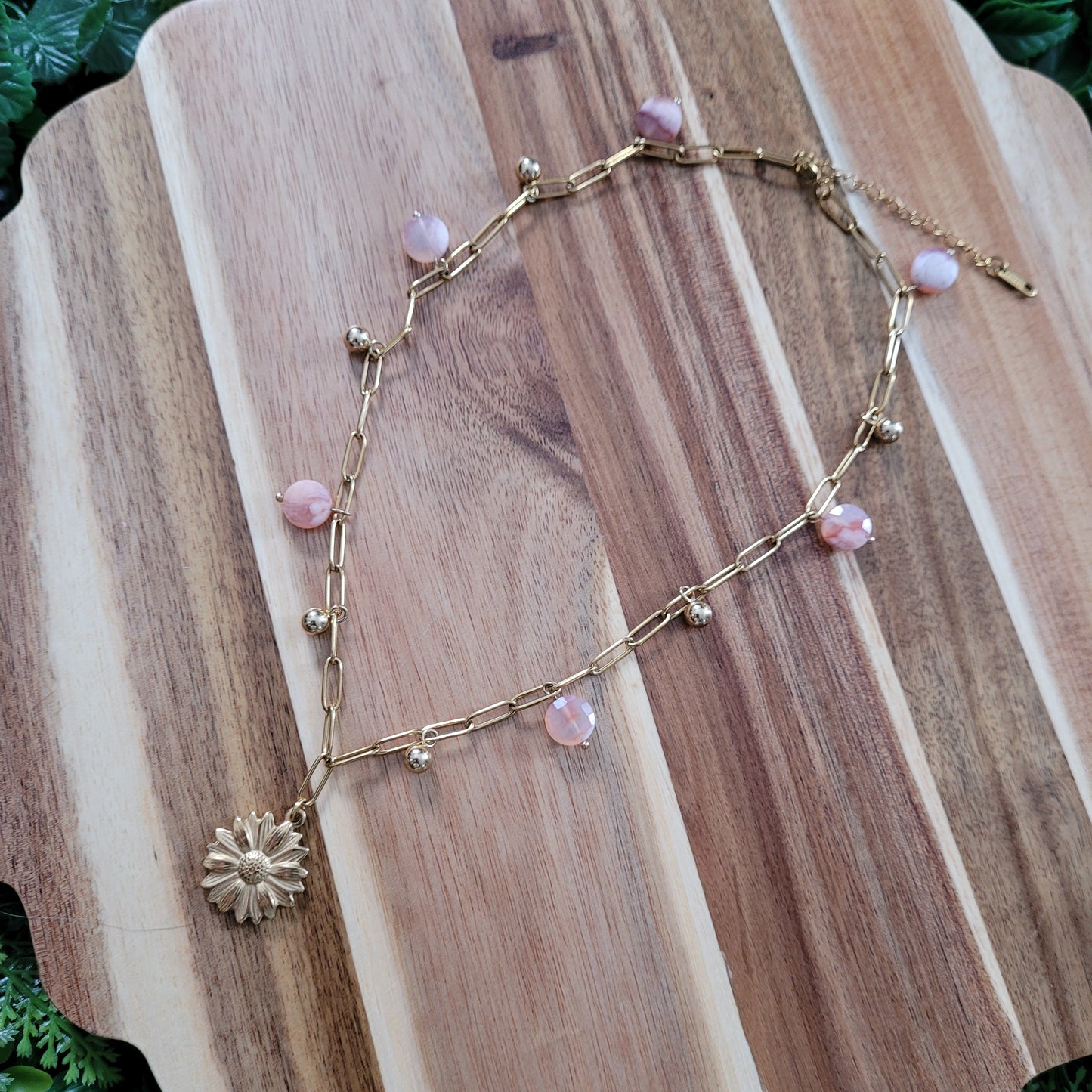 Flower Agate Necklace