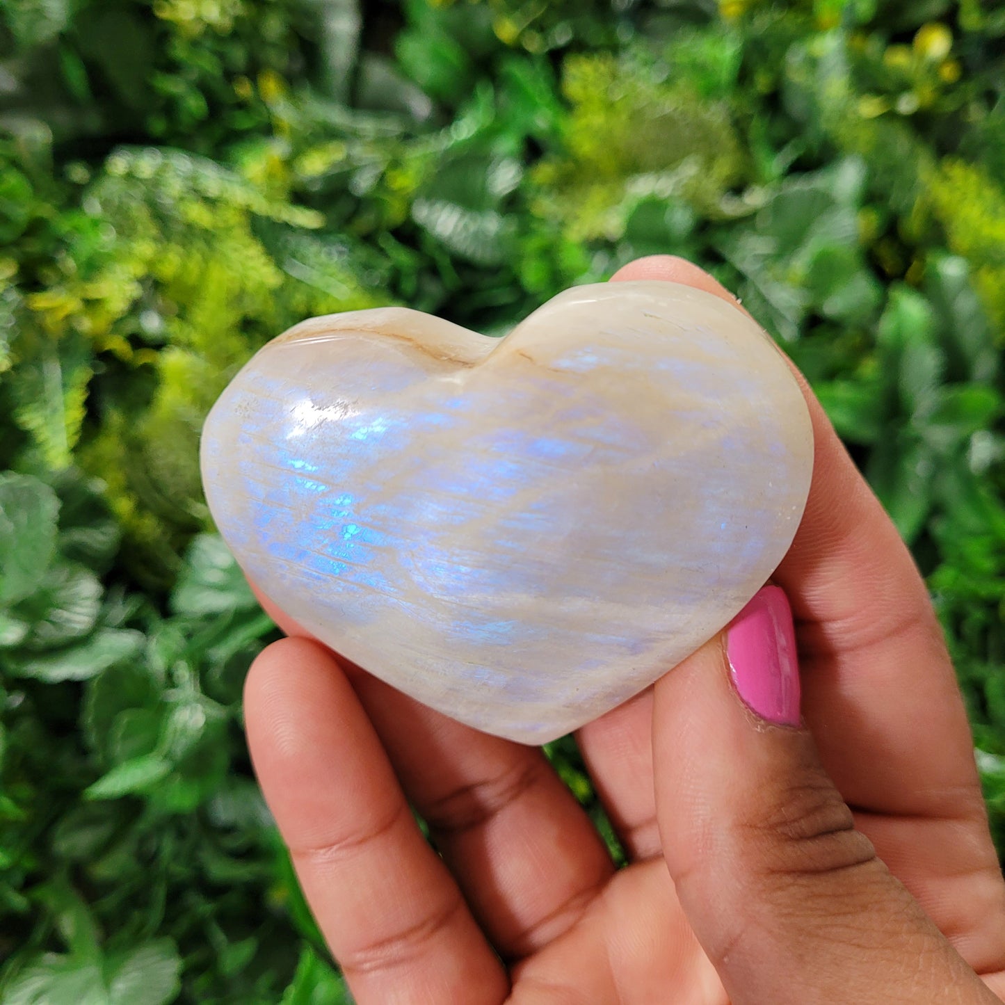 Rainbow Moonstone Heart