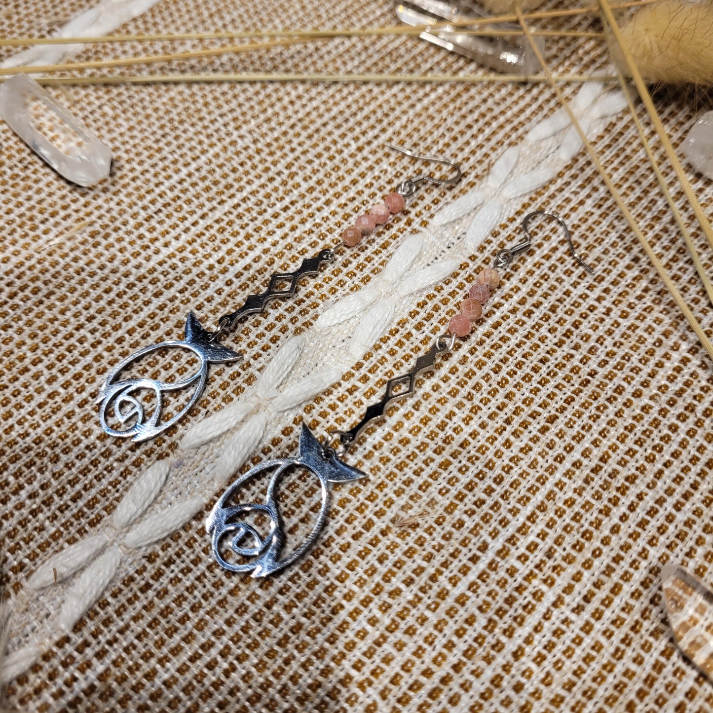 Rhodochrosite Earrings