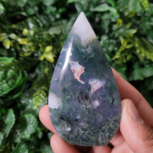 Moss Agate Freeform Flame