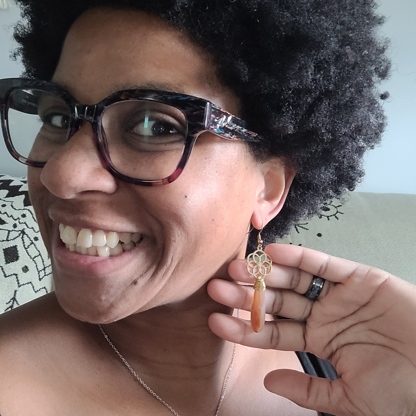 Carnelian Agate Earrings
