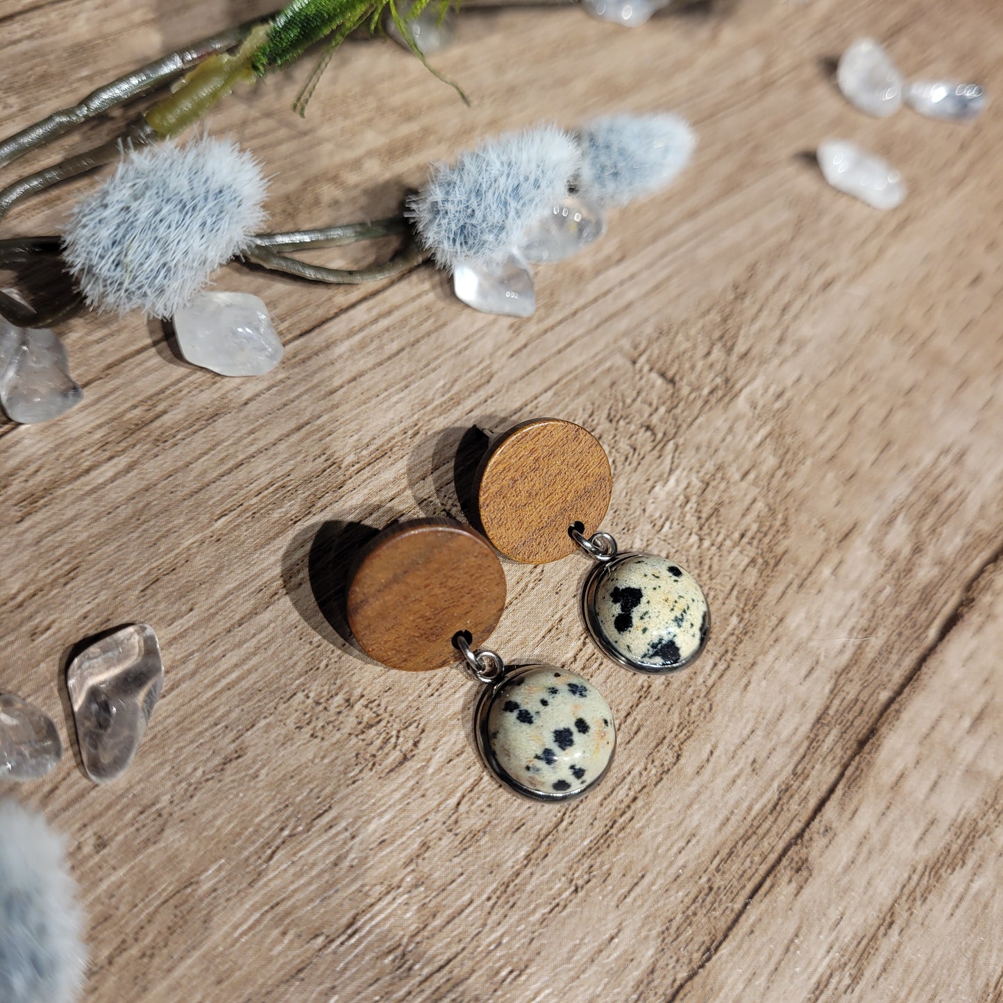 Dalmatian Jasper Earrings