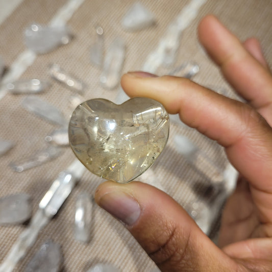 Lemon Quartz Heart
