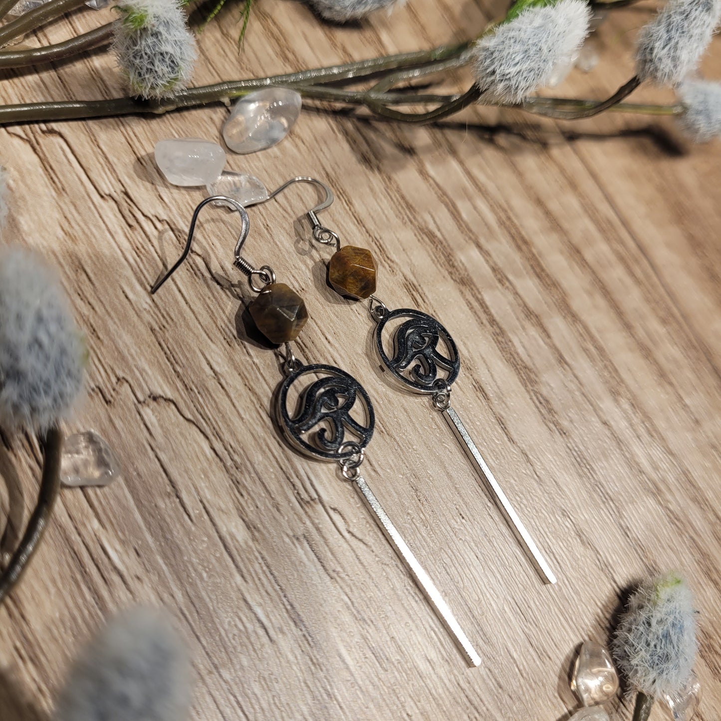 Black Moonstone Earrings