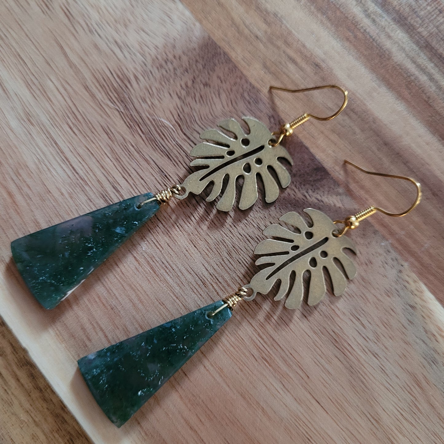 Moss Agate Earrings
