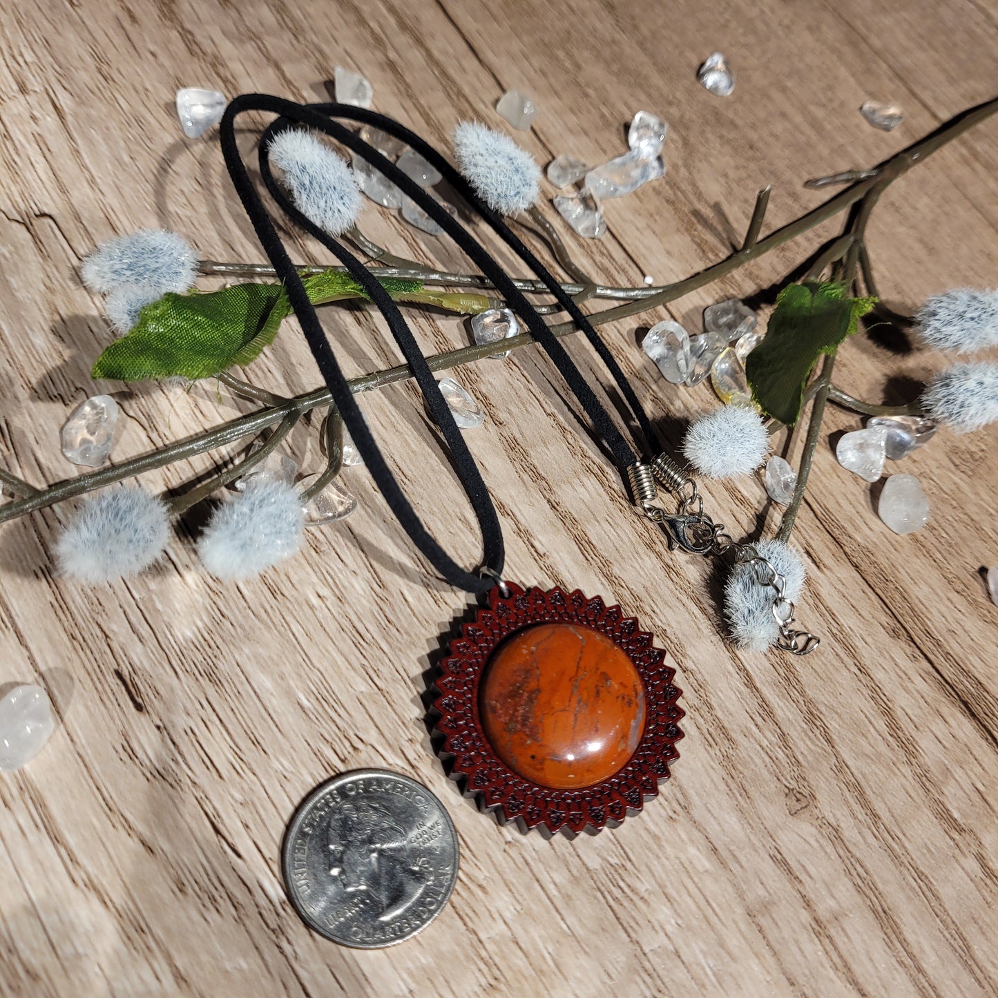 Red Jasper Wood Necklace