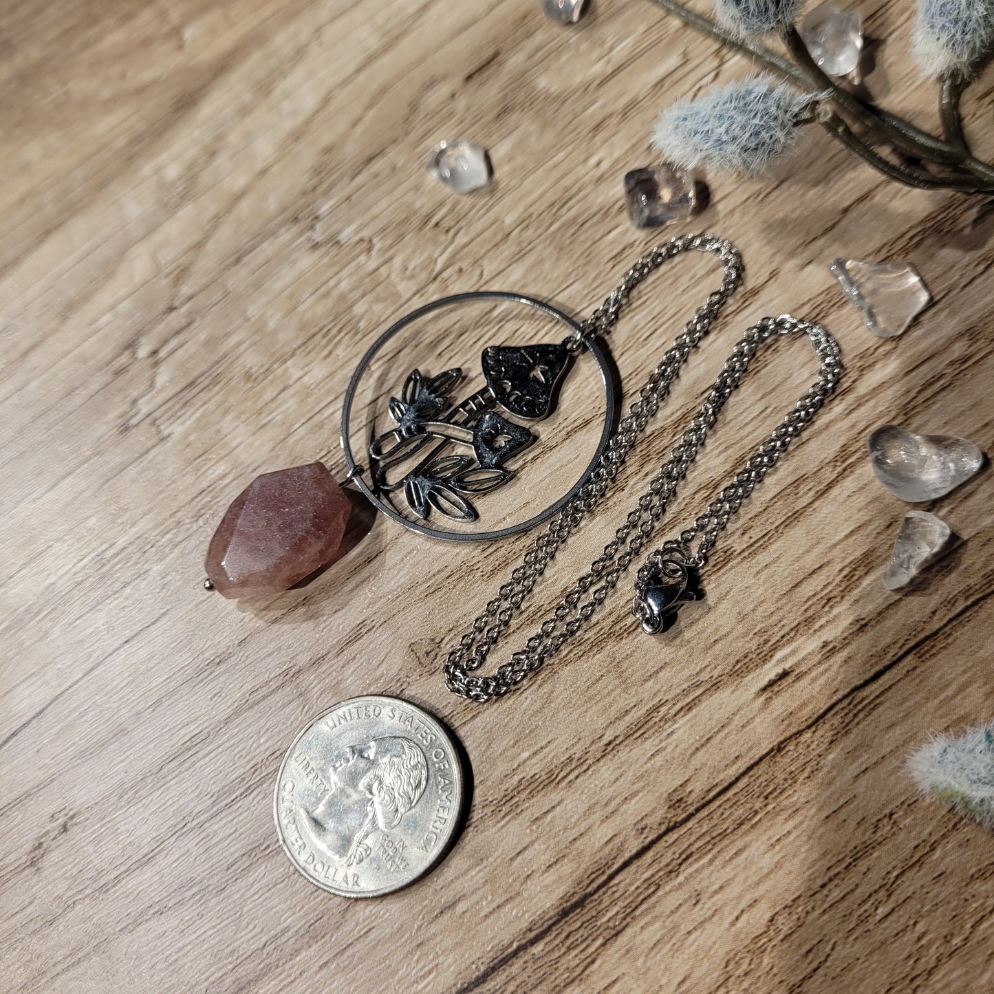 Strawberry Quartz Necklace