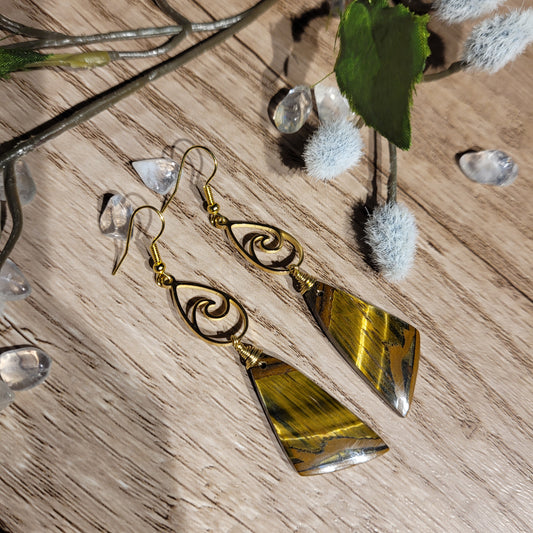 Tigers Eye Earrings