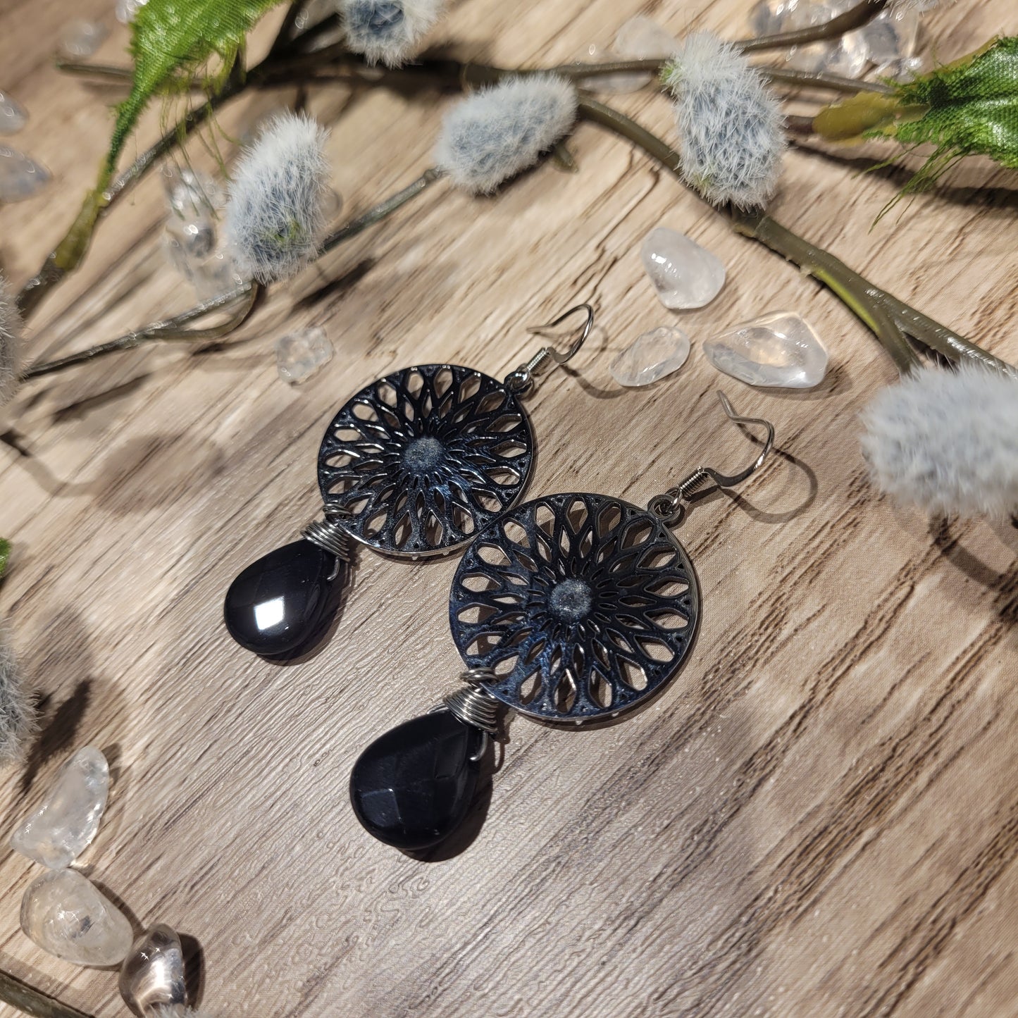 Black Onyx Earrings