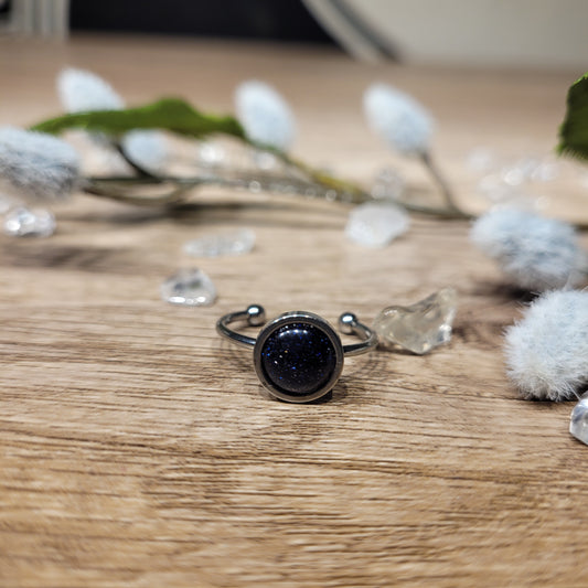 Blue Goldstone Ring