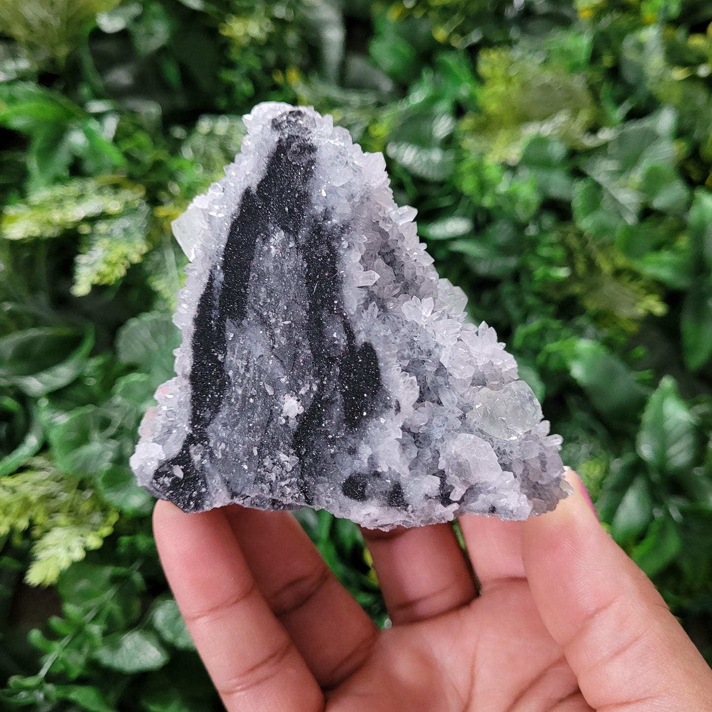 Quartz Fluorite Calcite Black Chalcedony Cluster