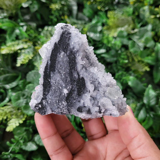 Quartz Fluorite Calcite Black Chalcedony Cluster