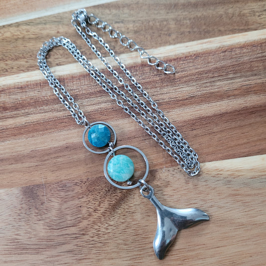 Blue Apatite Amazonite Necklace