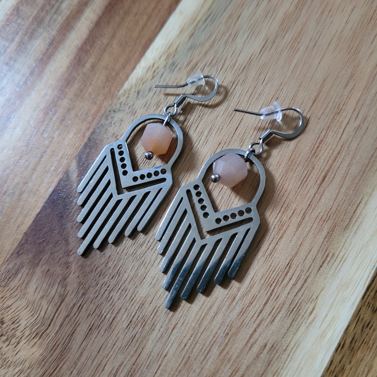 Peach Moonstone Jewelry Set