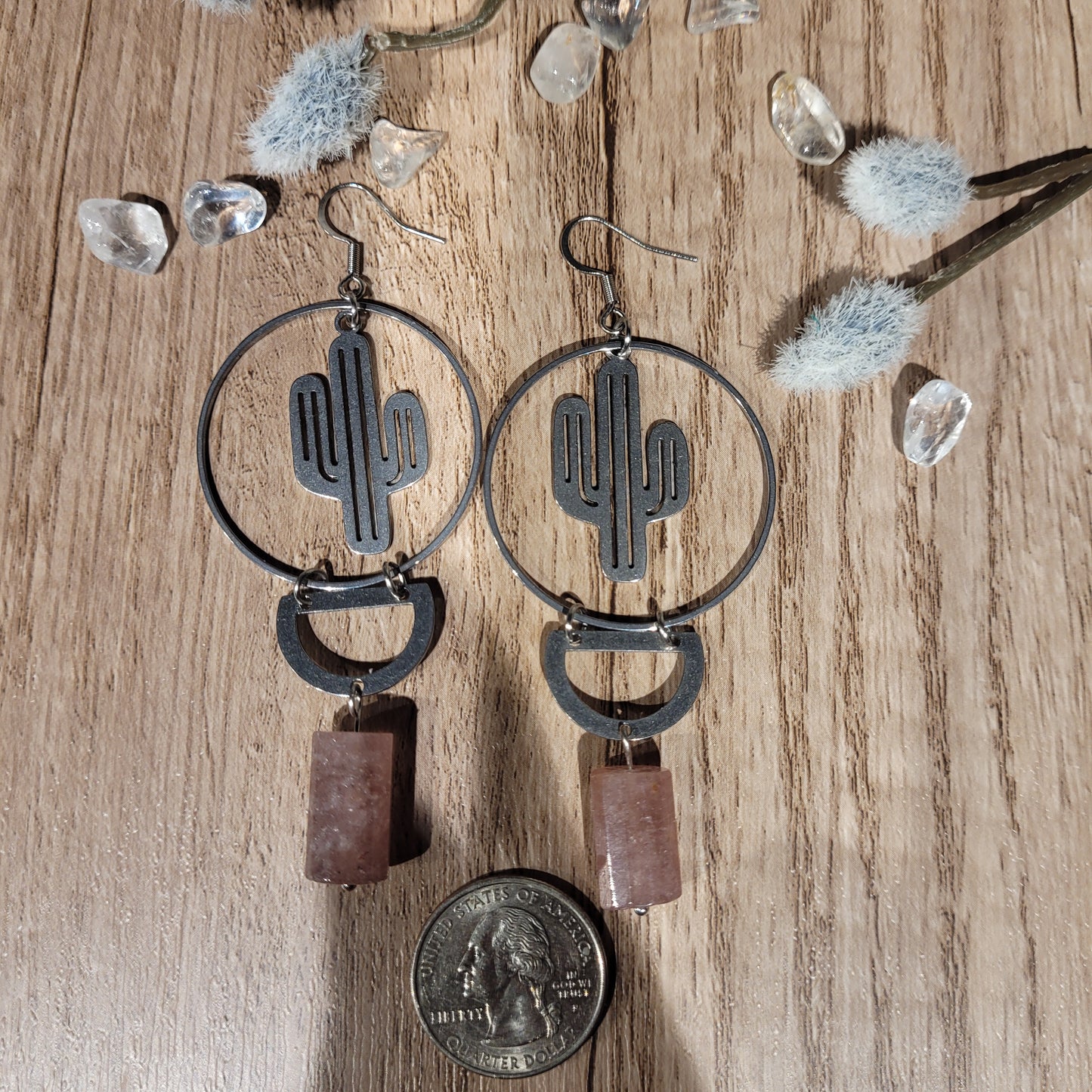 Strawberry Quartz Earrings