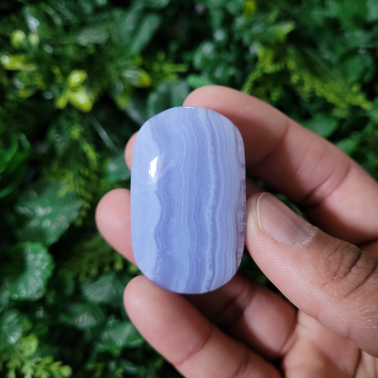 Blue Lace Agate Palmstone
