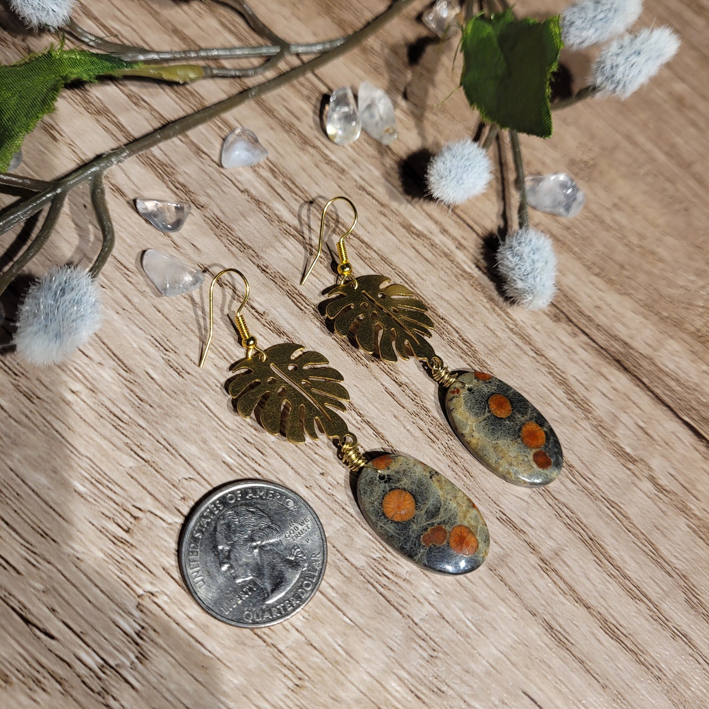 Peanut Obsidian Earrings