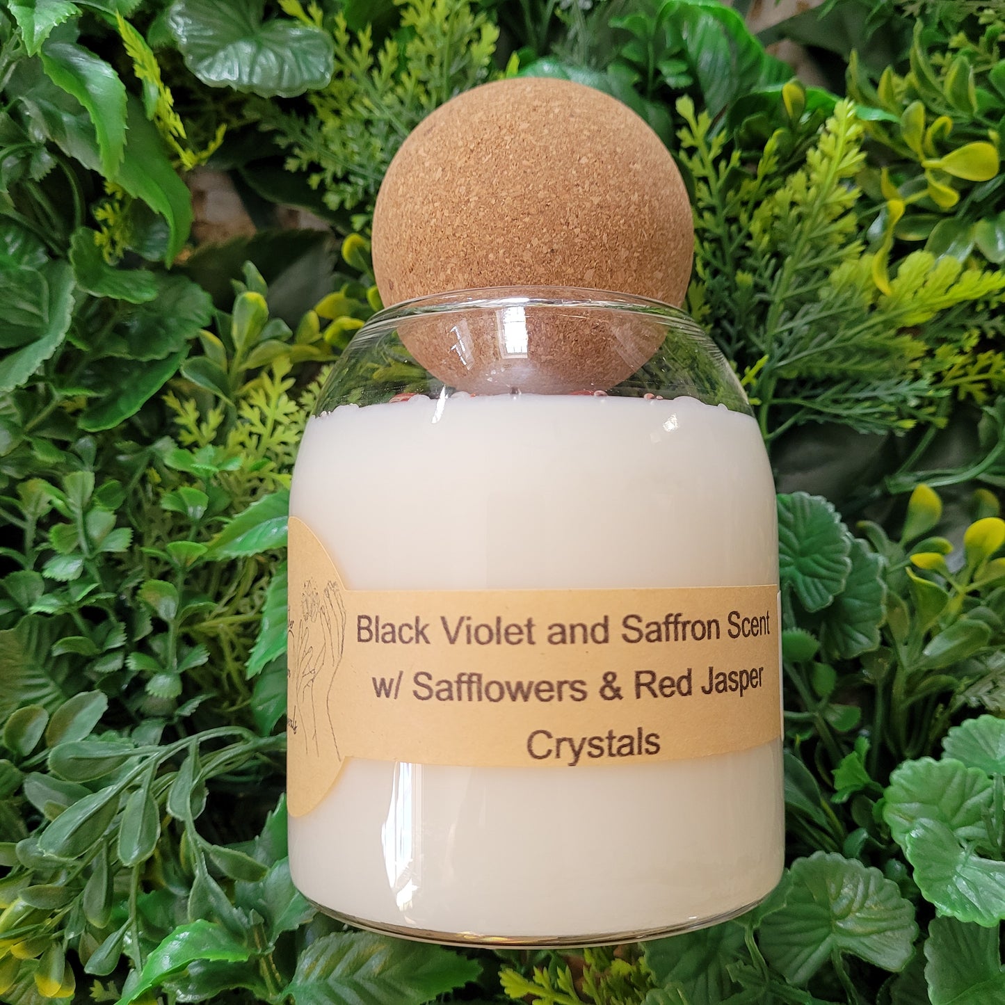 Black Violet and Saffron Candle