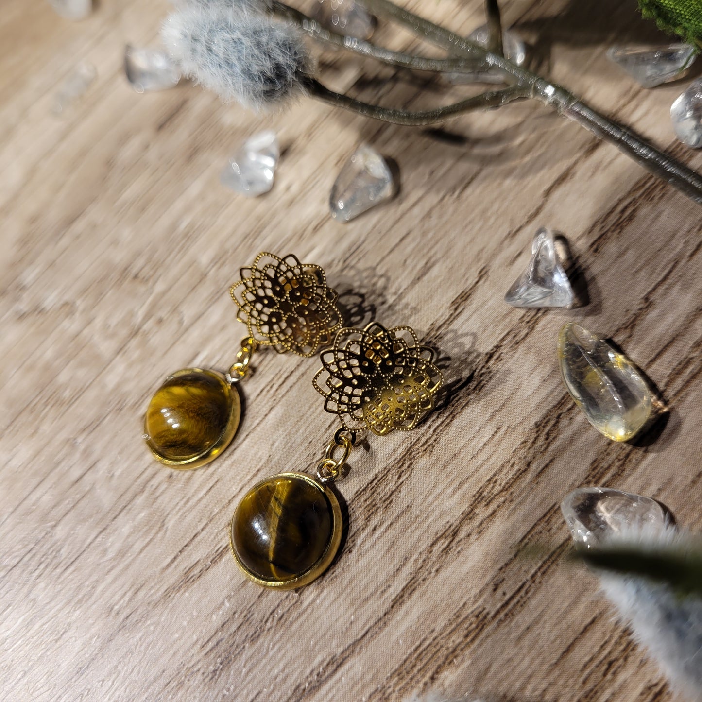 Tigers Eye Earrings