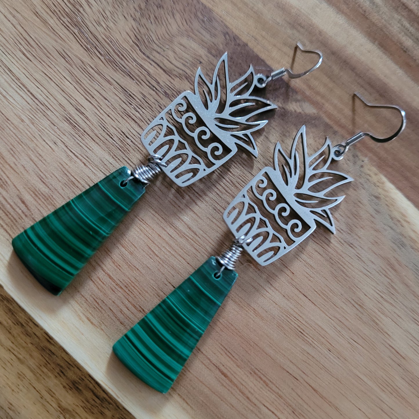 Malachite Earrings