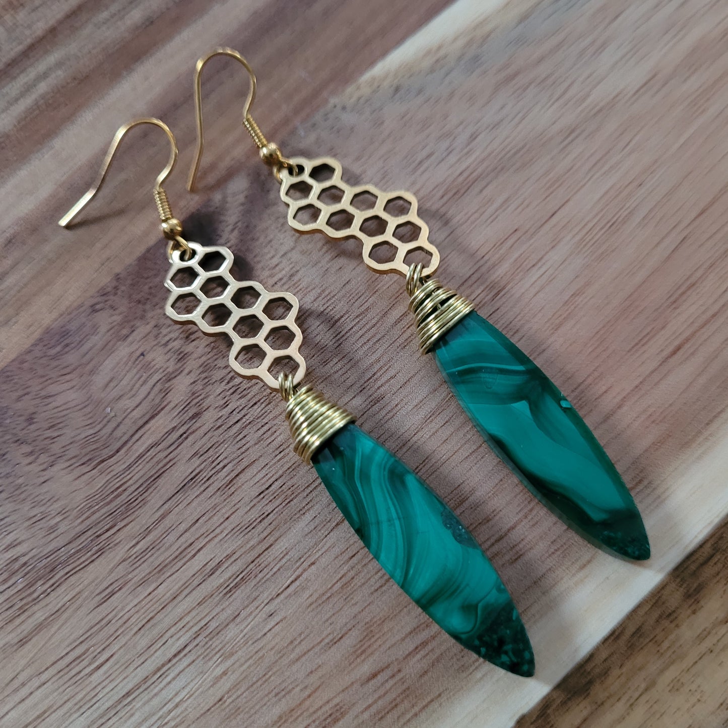 Malachite Earrings