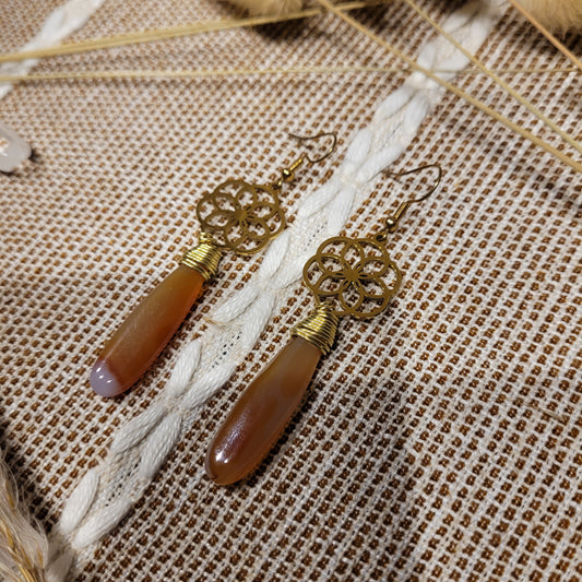 Carnelian Agate Earrings