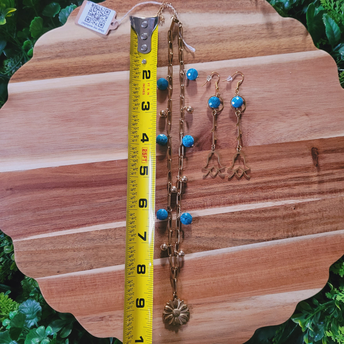 Blue Apatite Jewelry Set