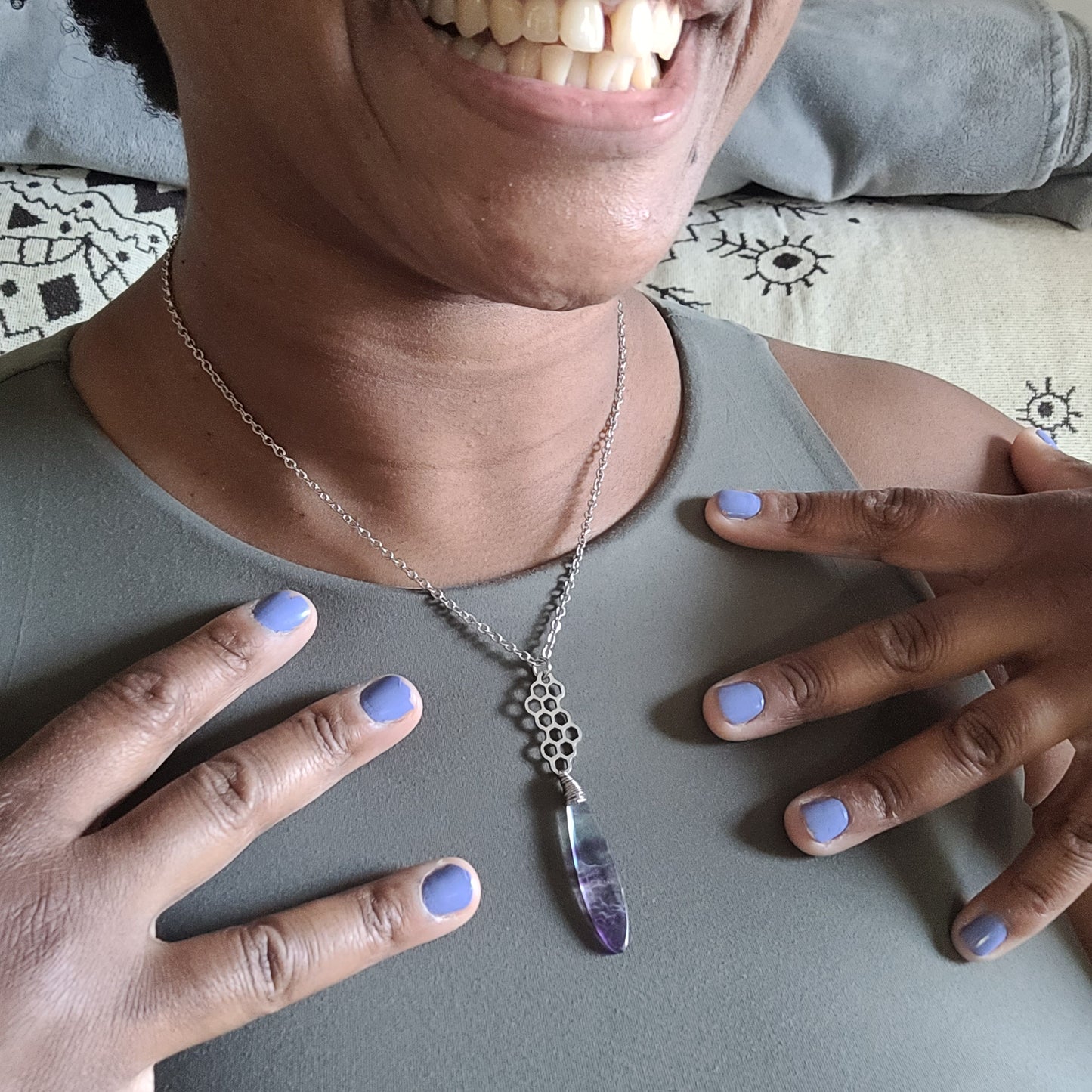Rainbow Fluorite Necklace