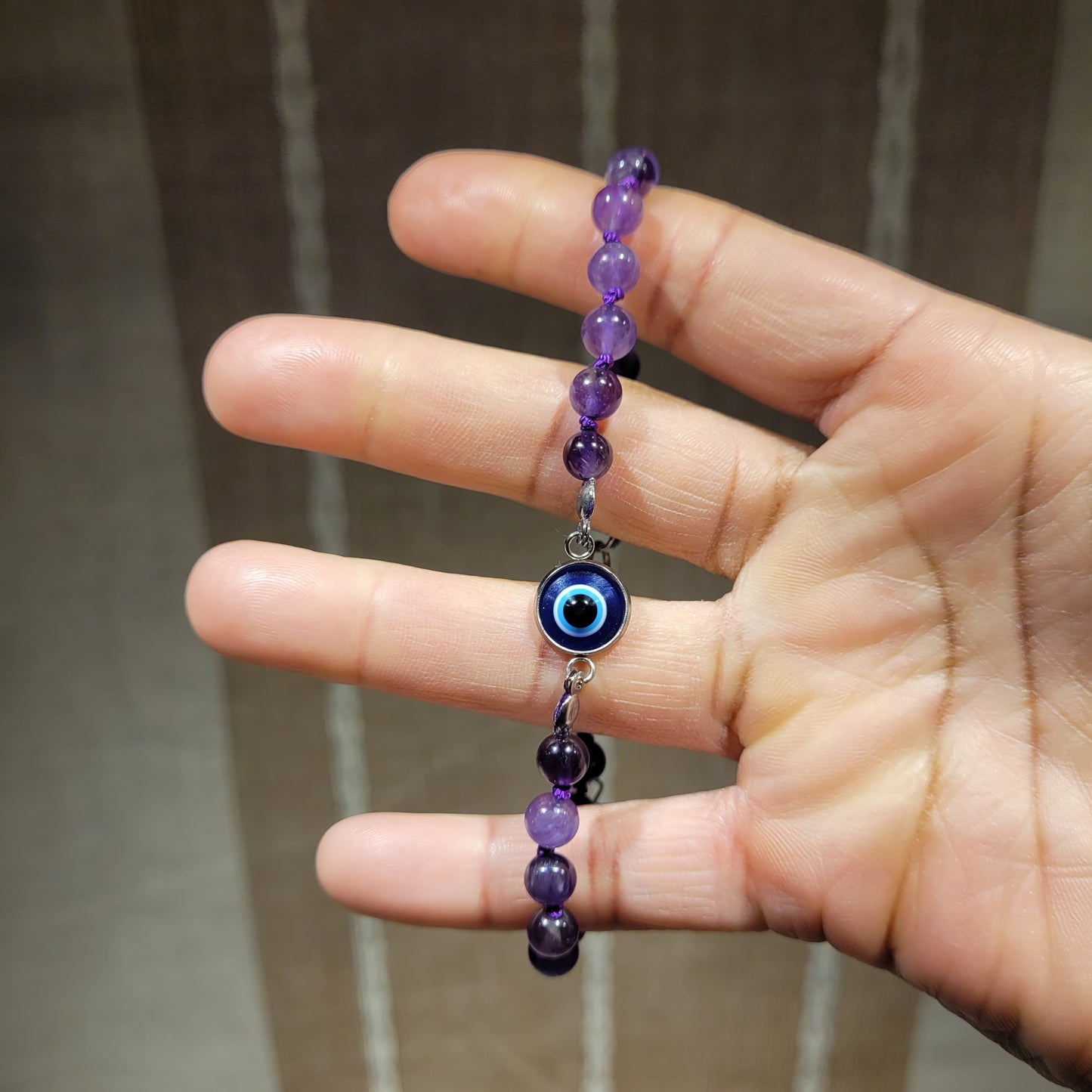 Amethyst Evil Eye Anklet