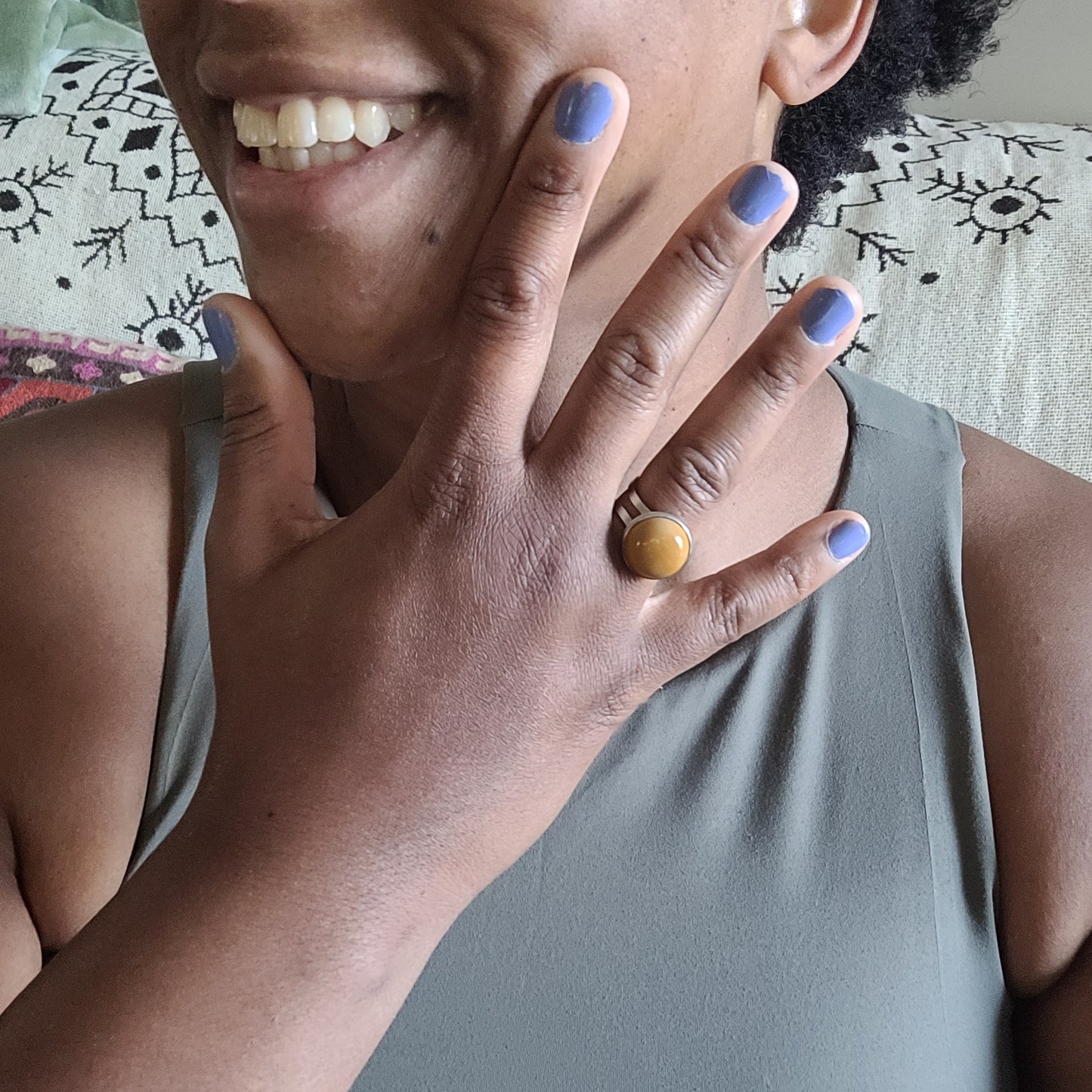 Yellow Jasper Ring