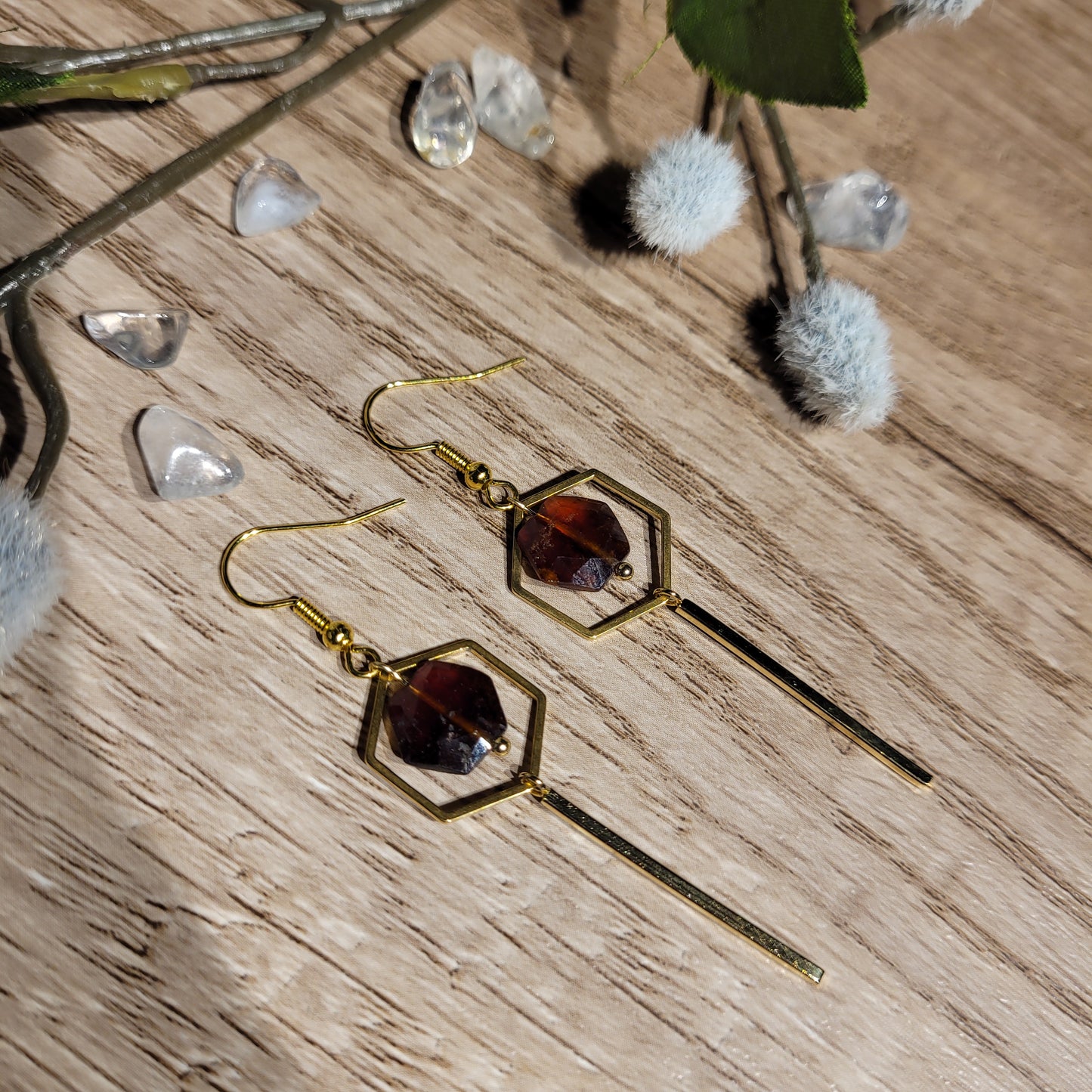 Hessonite Garnet Earrings