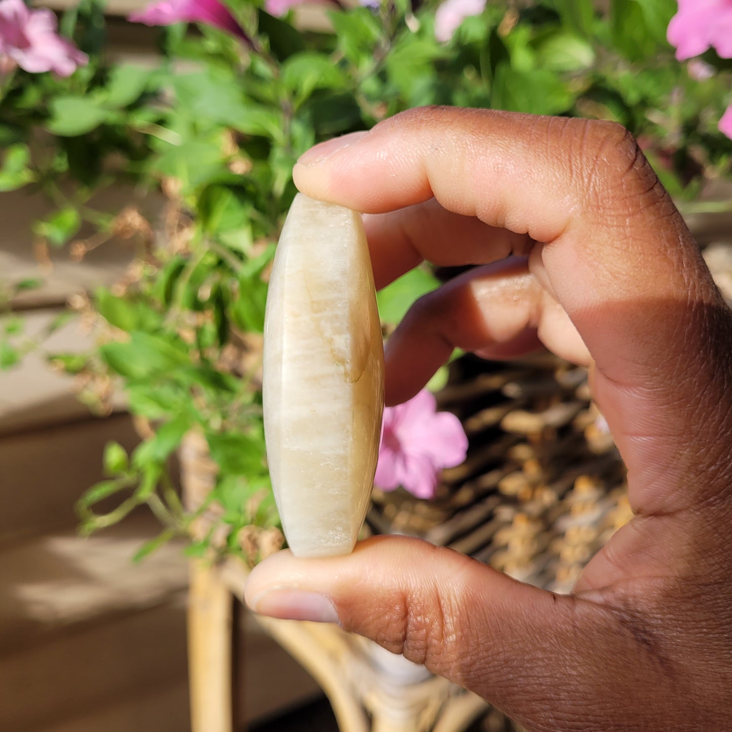 Rainbow Moonstone Palmstone