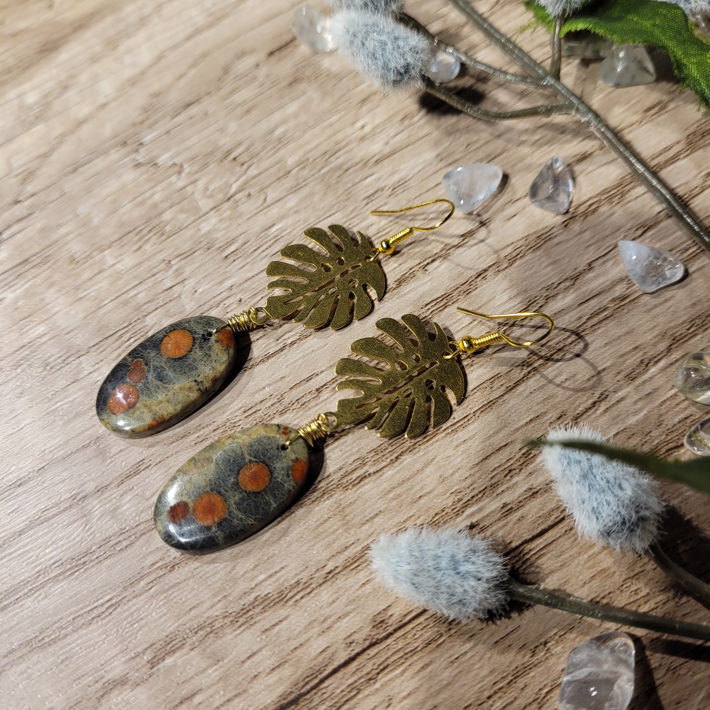 Peanut Obsidian Earrings