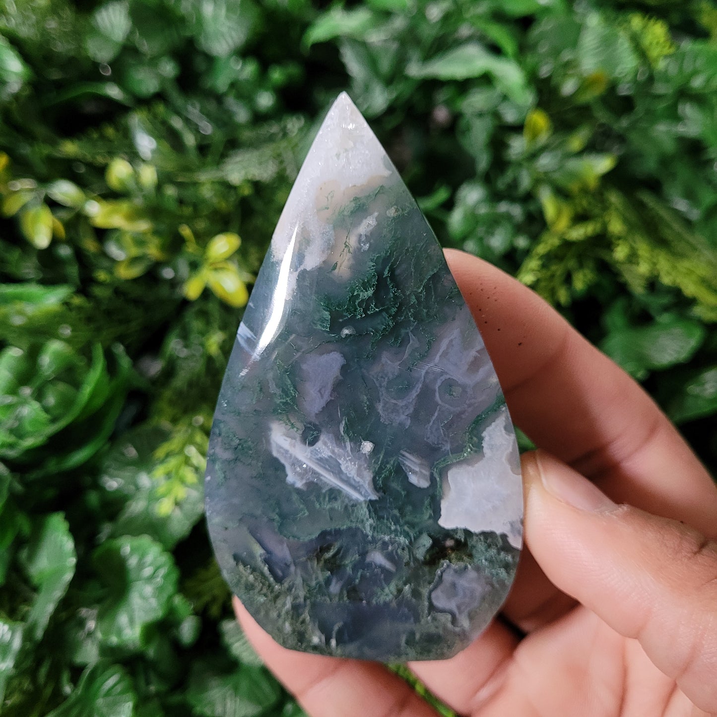 Moss Agate Freeform Flame