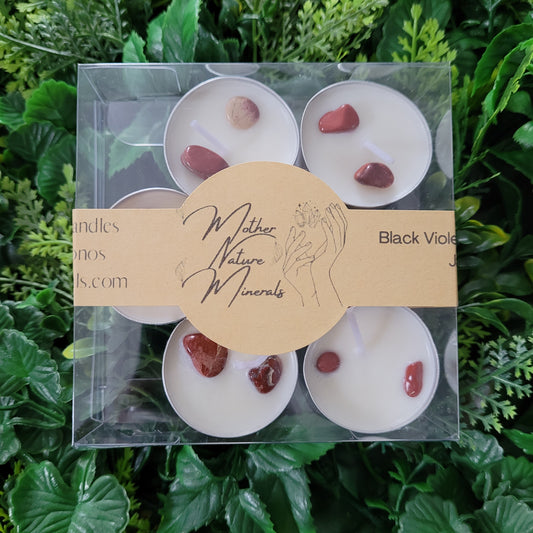 Black Violet and Saffron Tealights