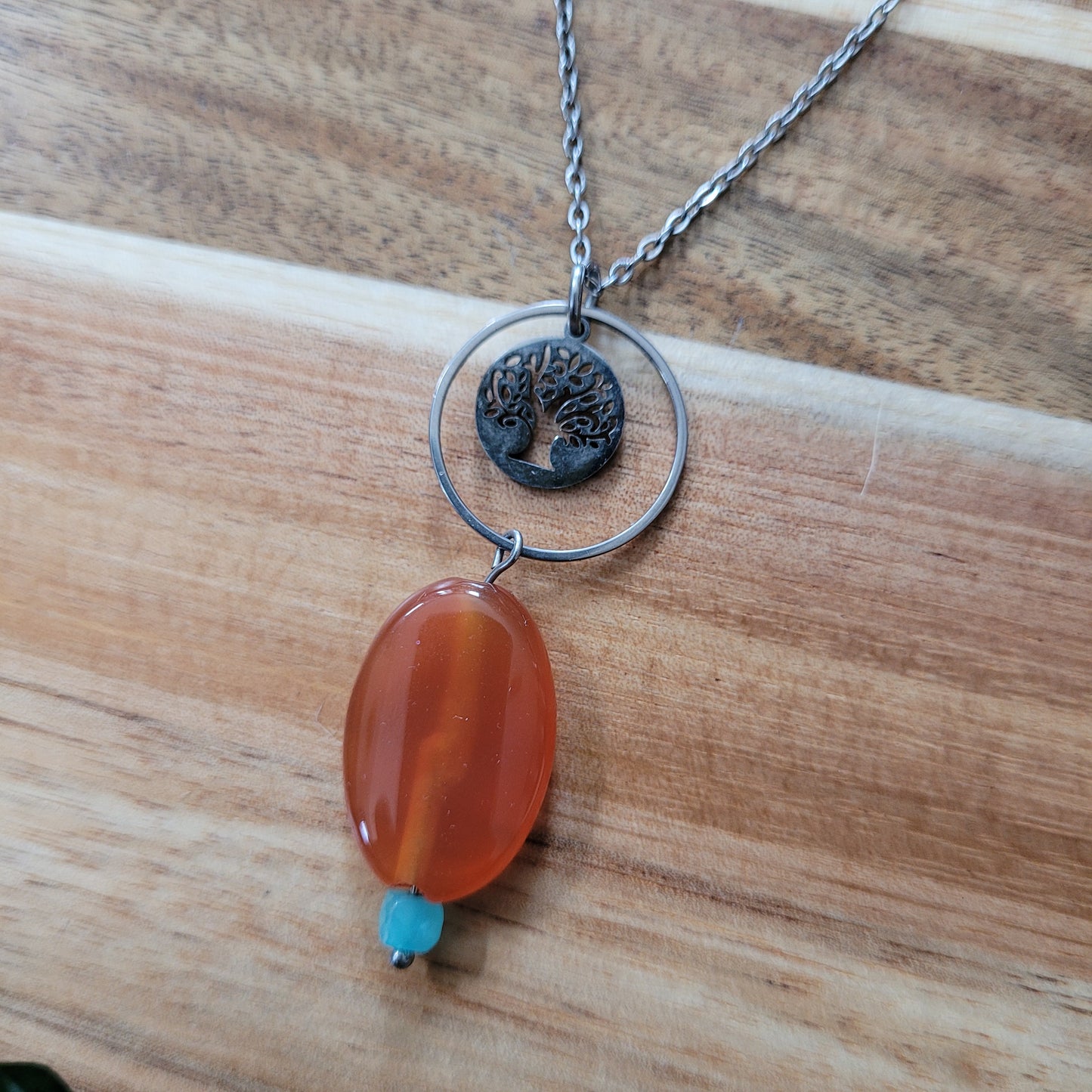 Carnelian Agate Apatite Jewelry Set