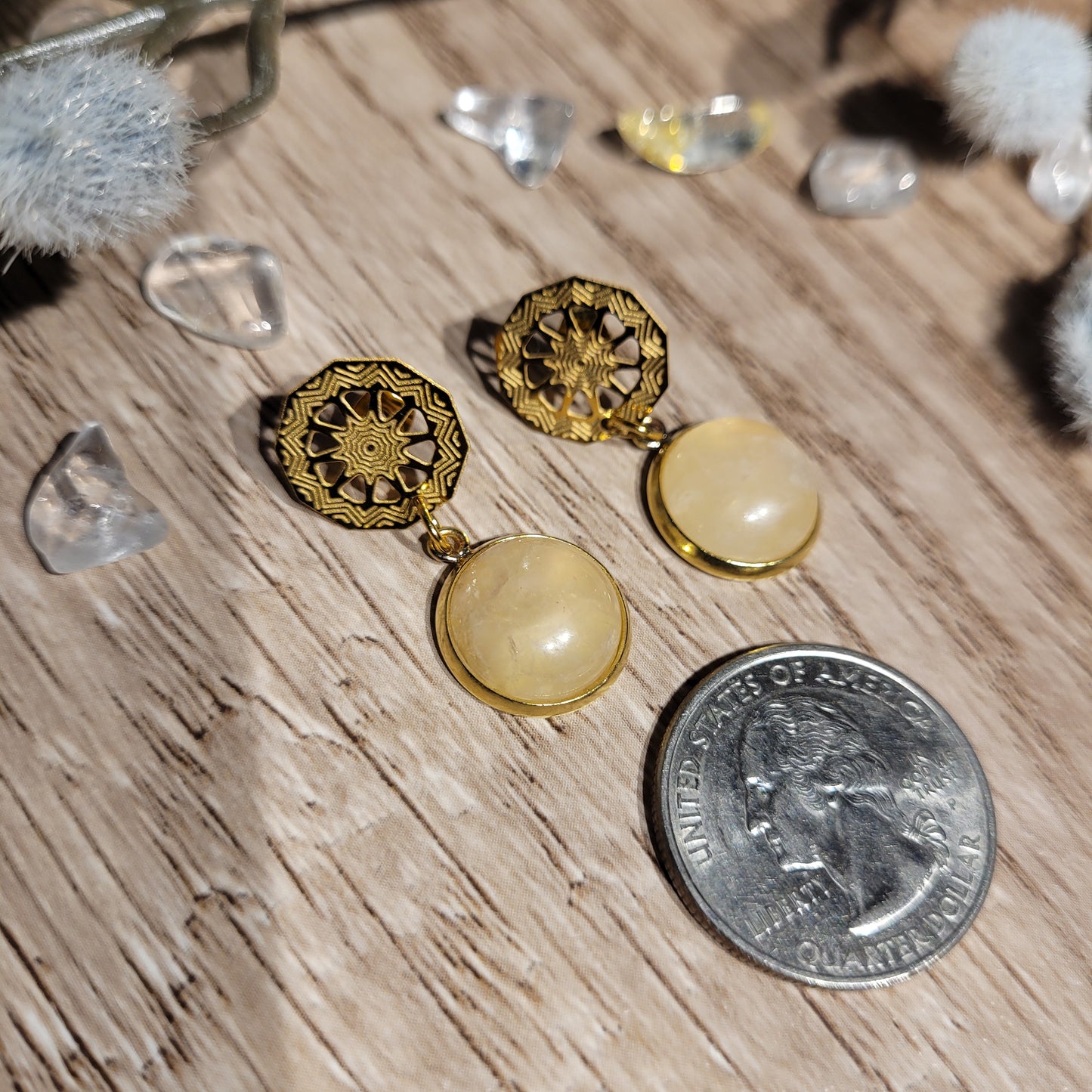 Rose Quartz Earrings