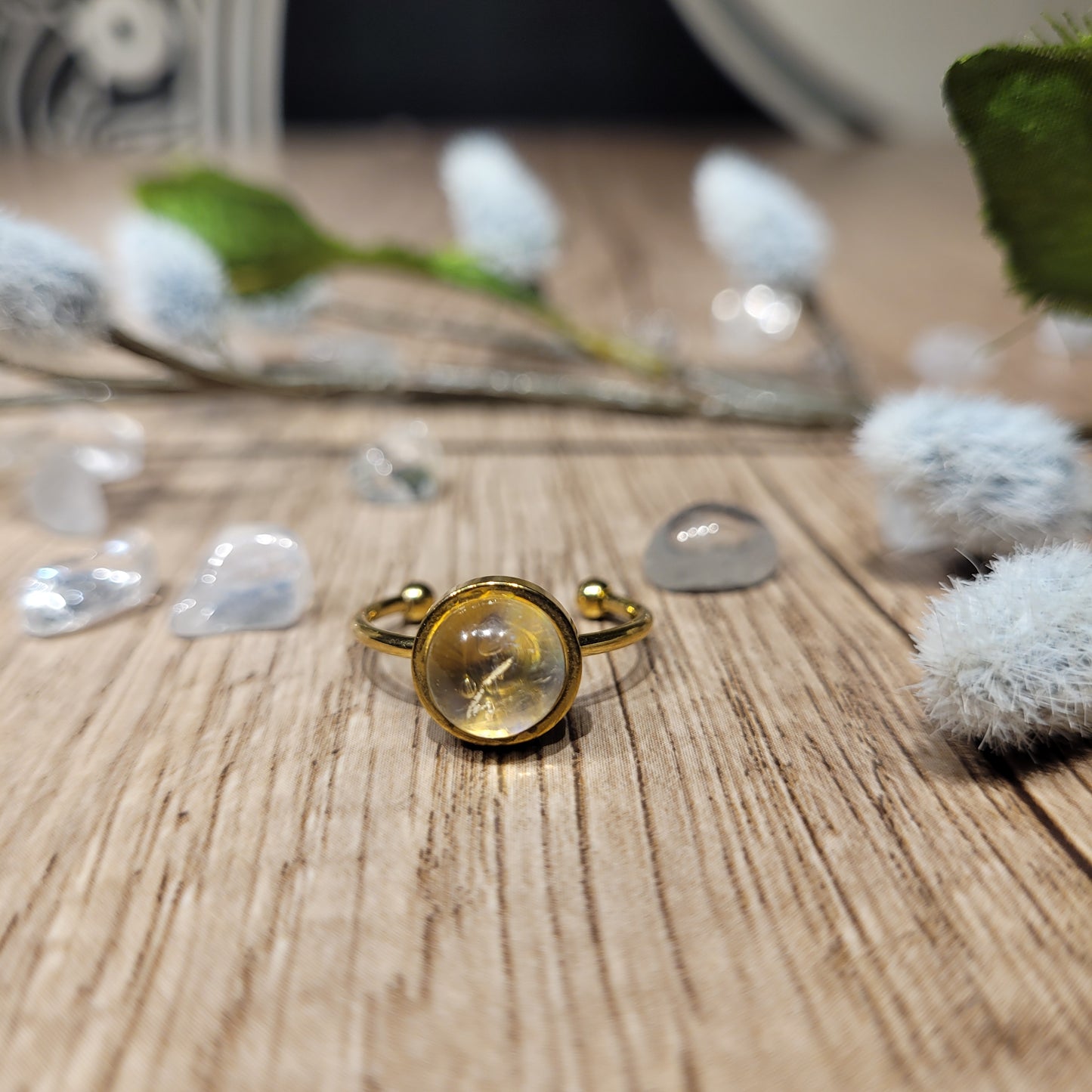 Rainbow Moonstone Ring