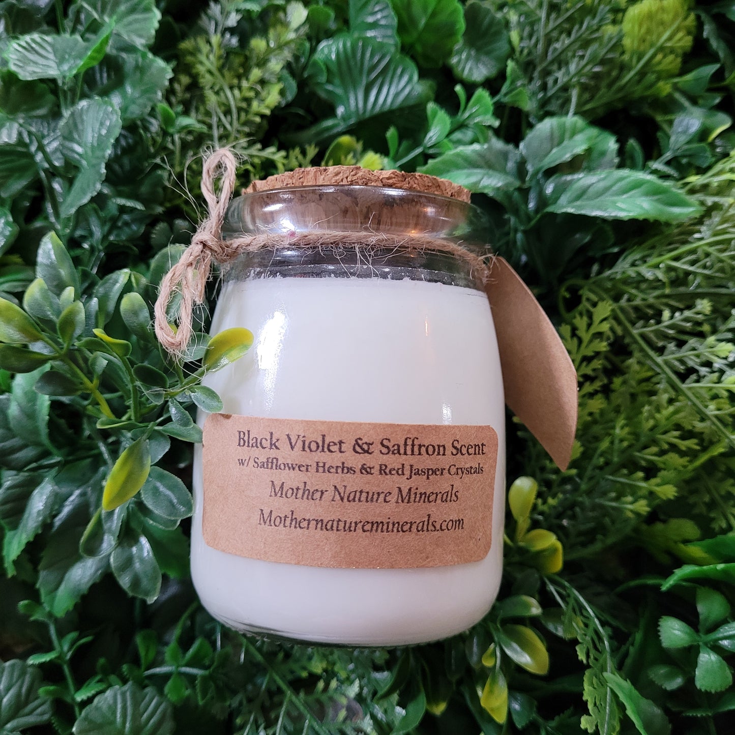 Black Violet and Saffron Candle