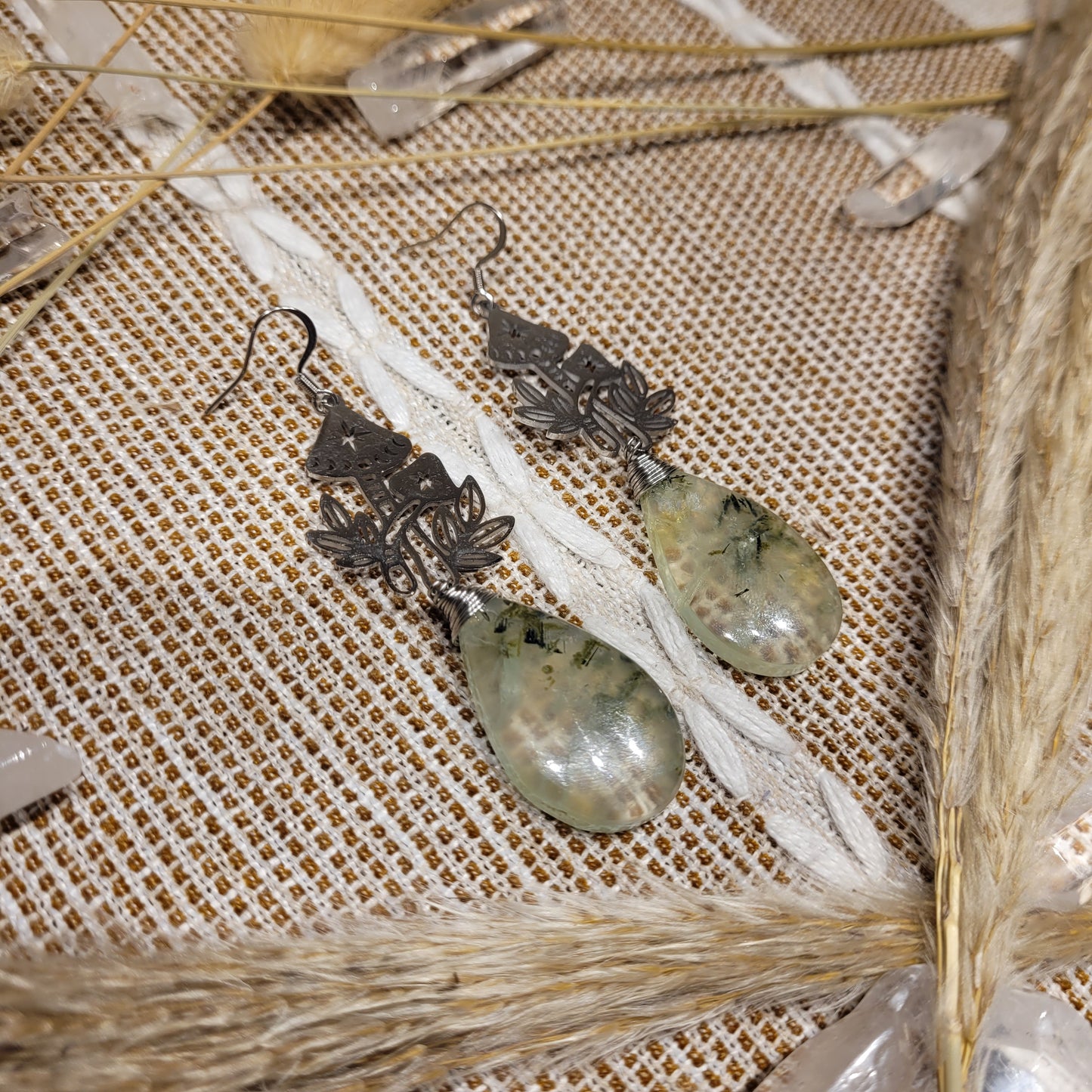 Prehnite Earrings