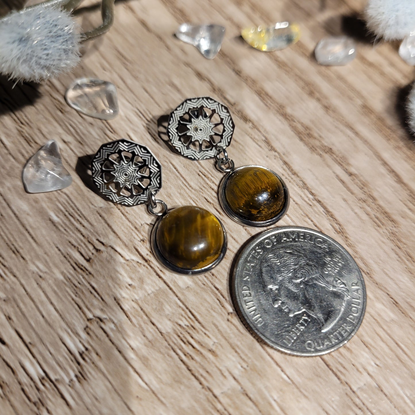 Tigers Eye Earrings