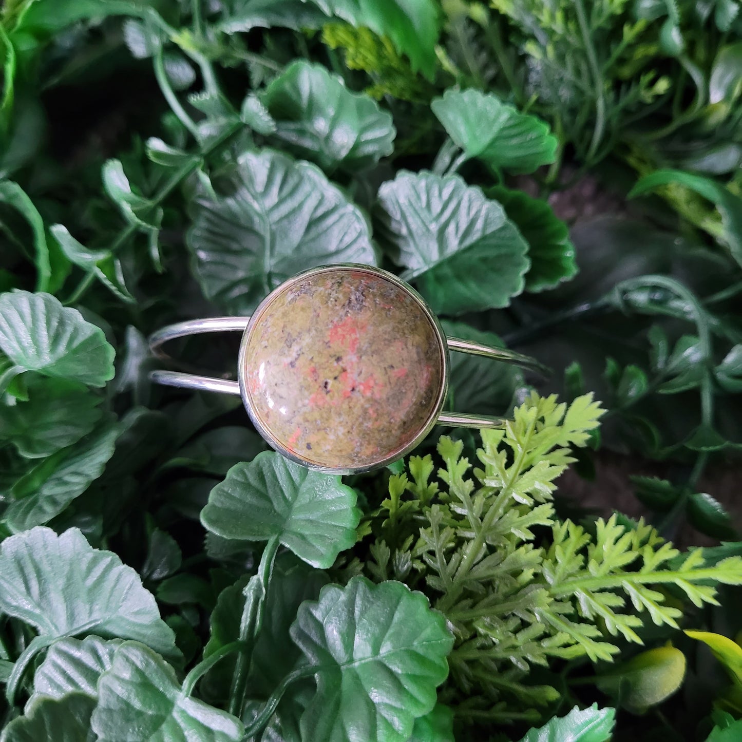 Unakite Cuff Bracelet