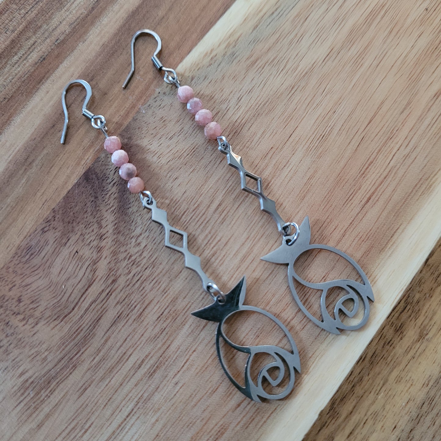 Rhodochrosite Earrings