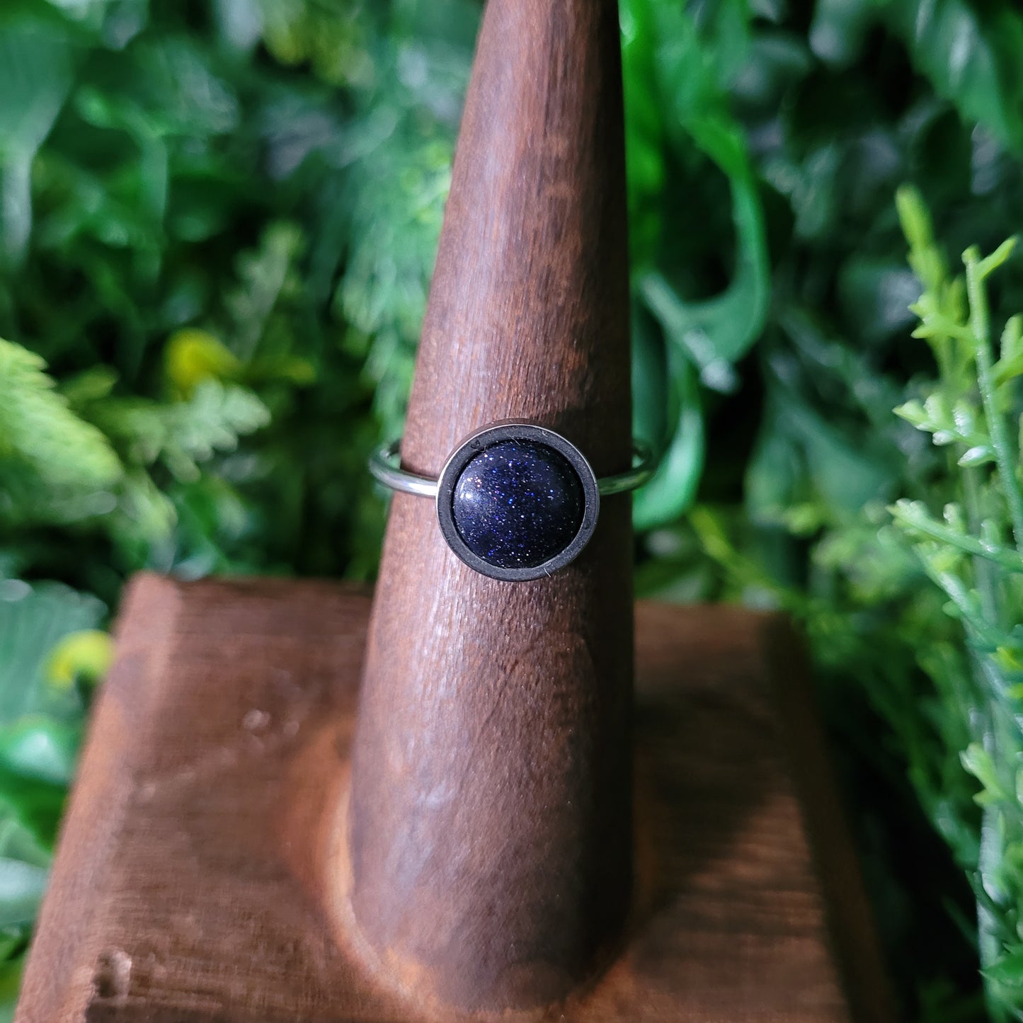 Blue Goldstone Ring