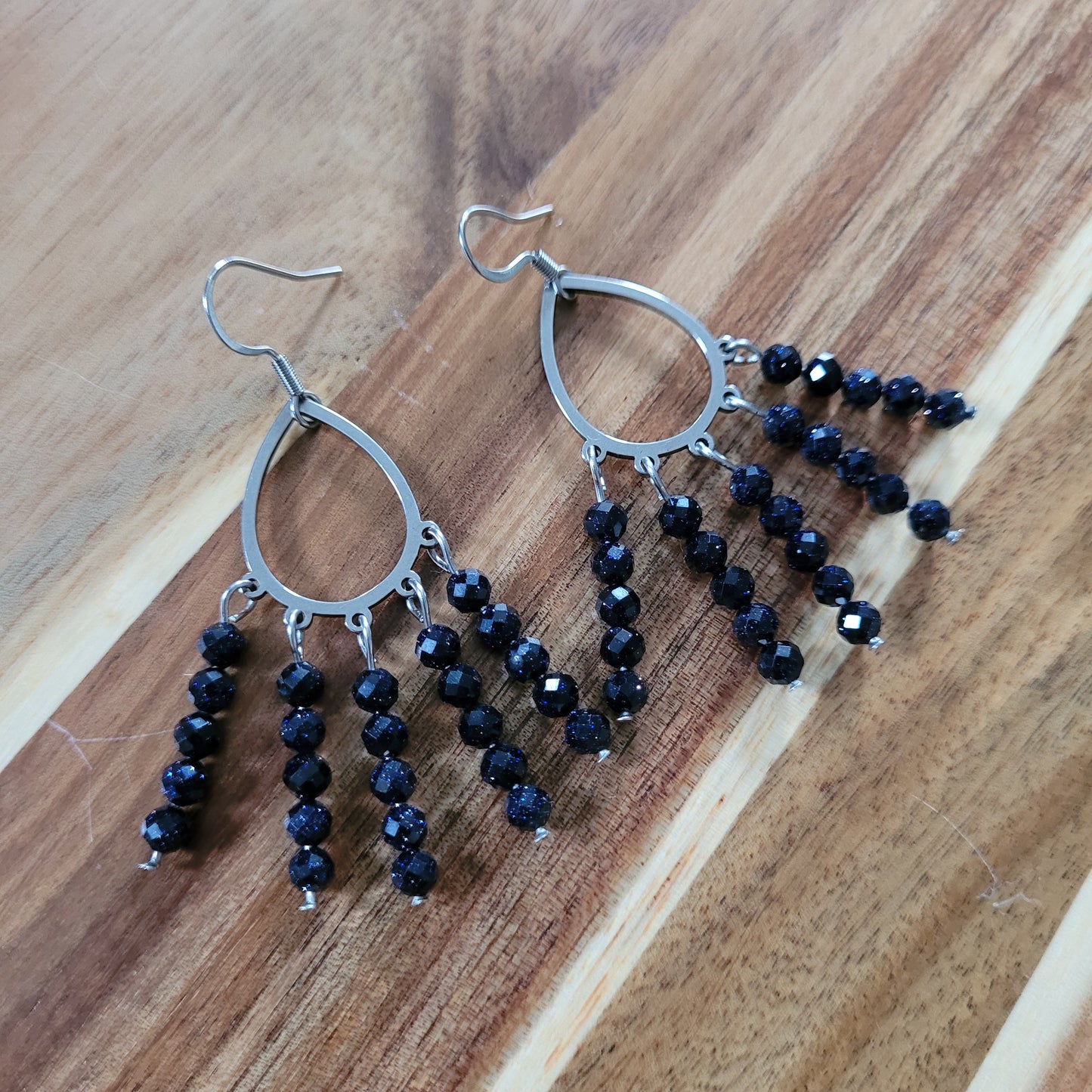 Blue Goldstone Earrings
