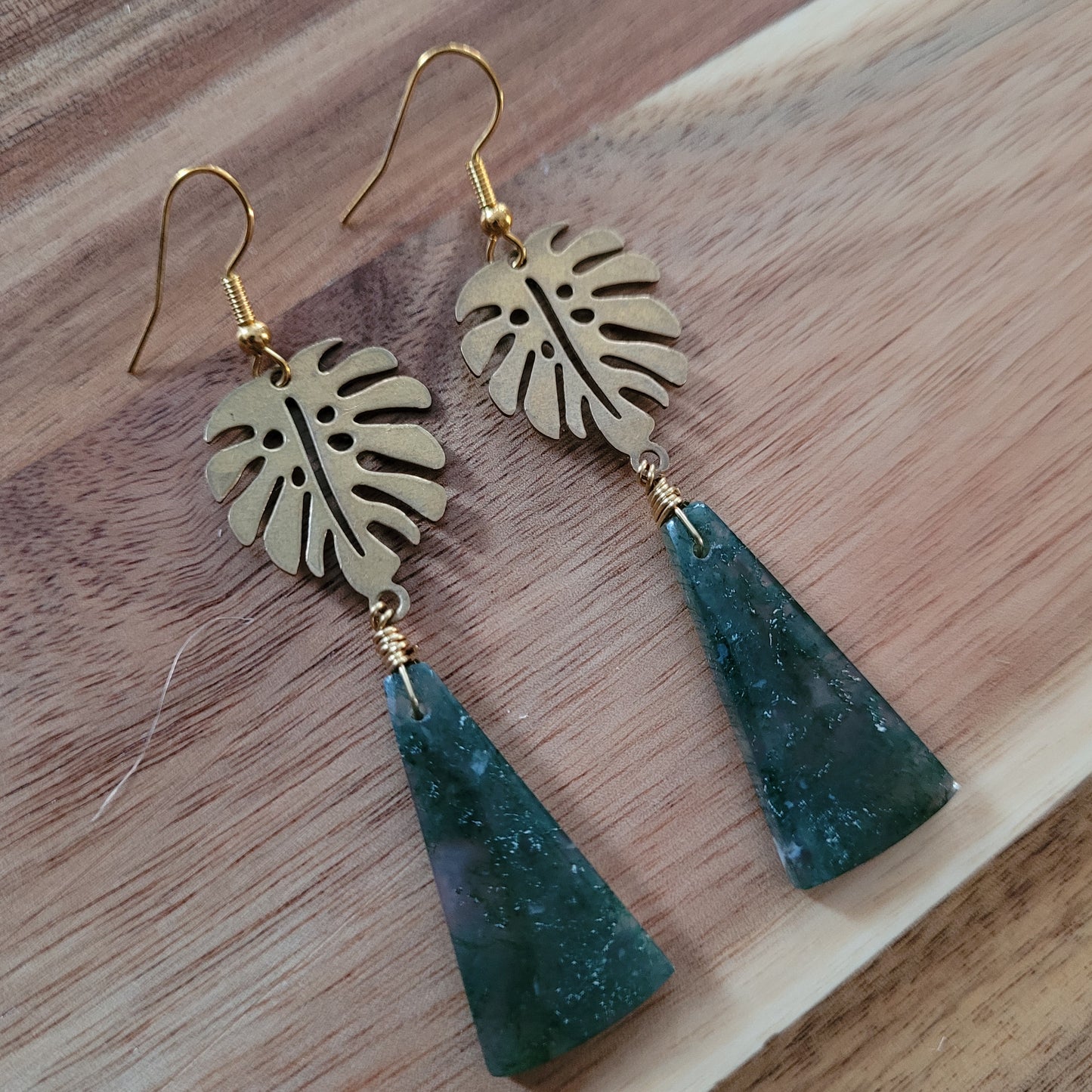 Moss Agate Earrings