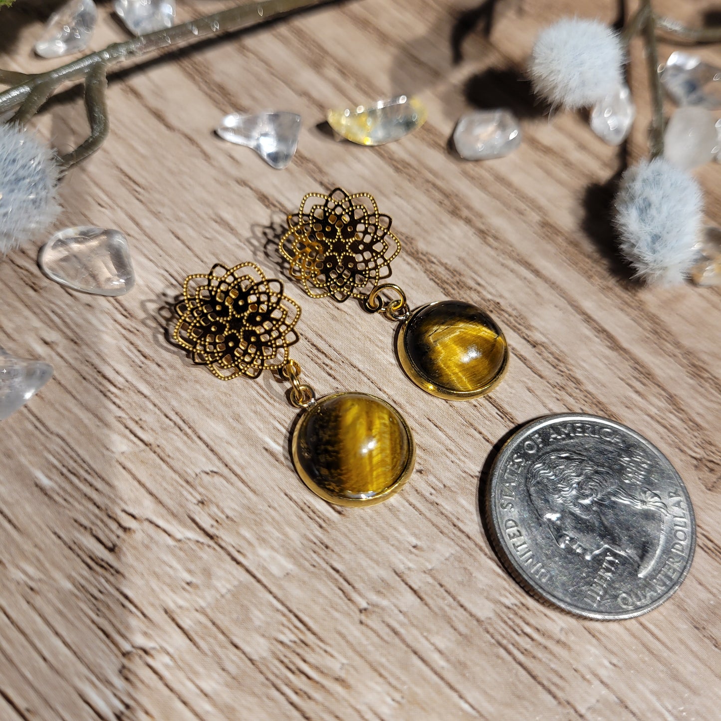 Tigers Eye Earrings