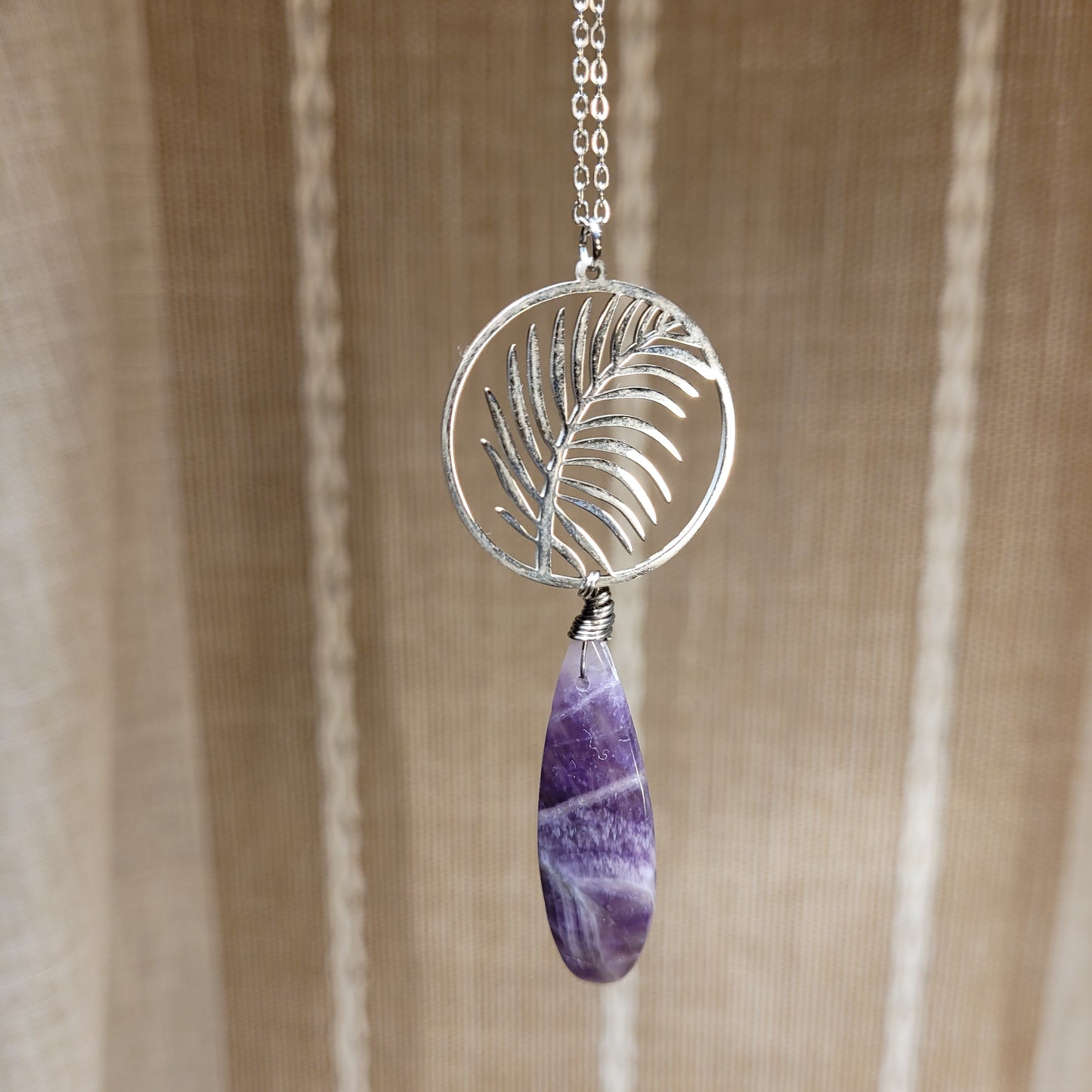 Chevron Amethyst Necklace