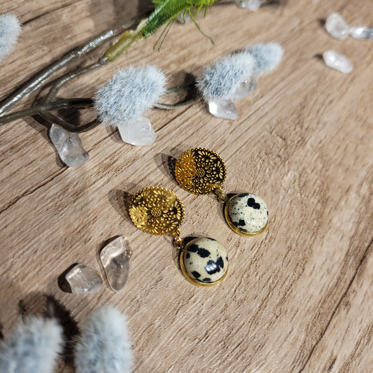 Dalmatian Jasper Earrings